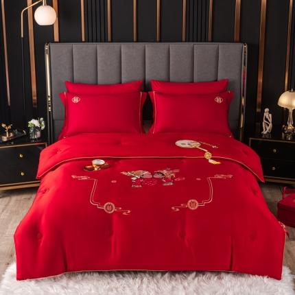 91家纺网 家纺一手货源 找家纺 （总）博之洋婚庆 2022新款婚庆刺绣冬被被子