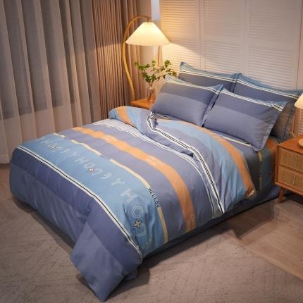 91家纺网 家纺一手货源 找家纺 (总) 简约 2025新款全棉四件套活性生态磨毛四件套