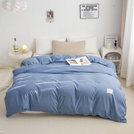 91家纺网 家纺一手货源 找家纺 （总）芷凡家纺 2022新款雅棉纯色斜纹磨毛贴标款系列单被套