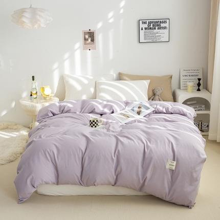 91家纺网 家纺一手货源 找家纺 （总）芷凡家纺 2022新款雅棉纯色斜纹磨毛贴标款系列单被套