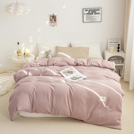 91家纺网 家纺一手货源 找家纺 （总）芷凡家纺 2022新款雅棉纯色斜纹磨毛贴标款系列单被套