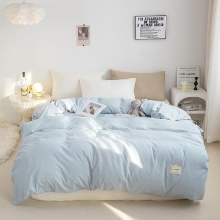 91家纺网 家纺一手货源 找家纺 （总）芷凡家纺 2022新款雅棉纯色斜纹磨毛贴标款系列单被套