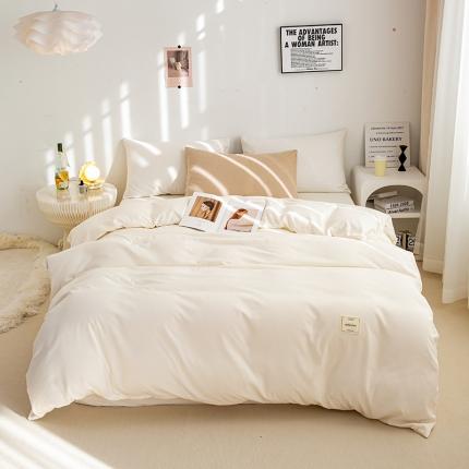 91家纺网 家纺一手货源 找家纺 （总）芷凡家纺 2022新款雅棉纯色斜纹磨毛贴标款系列单被套