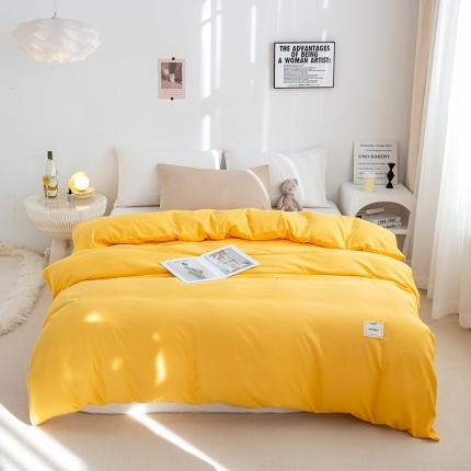 91家纺网 家纺一手货源 找家纺 （总）芷凡家纺 2022新款雅棉纯色斜纹磨毛贴标款系列单被套