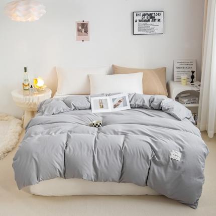 91家纺网 家纺一手货源 找家纺 （总）芷凡家纺 2022新款雅棉纯色斜纹磨毛贴标款系列单被套