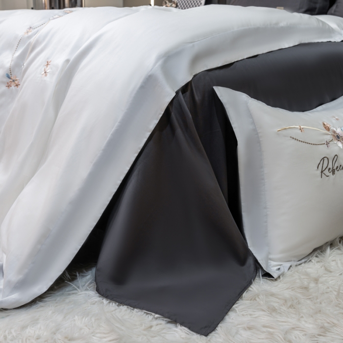 91家纺网 家纺一手货源 找家纺 （总）绒世界 2022新款长绒棉刺绣四件套-浮生若梦