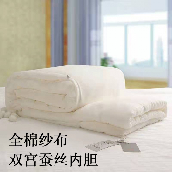 91家纺网 家纺一手货源 找家纺 （总）畅畅桑蚕丝全棉纱布内胆纯棉纱布双宫真蚕丝子母被夏被冬被