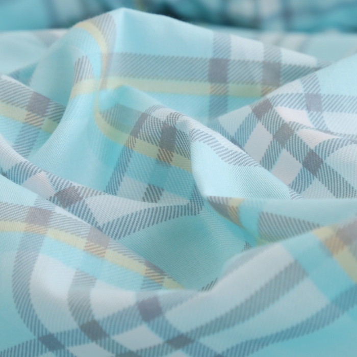 91家纺网 家纺一手货源 找家纺 圣锦 2025新款全棉四件套甜蜜花丛蓝