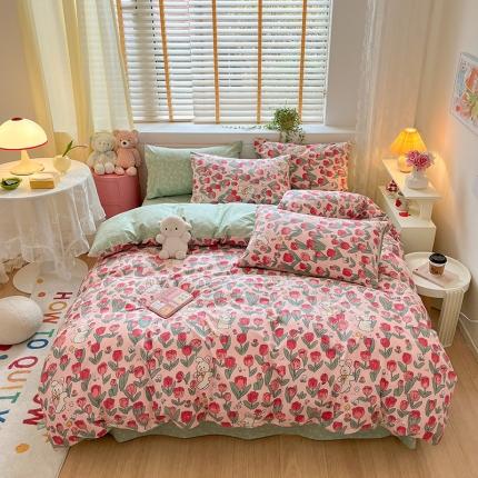 金丝鸟 2023春夏新品40s全棉13070花卉四件套 馥郁