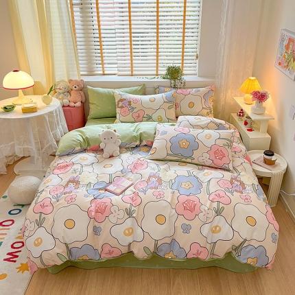 金丝鸟 2023春夏新品40s全棉13070花卉四件套 花溪