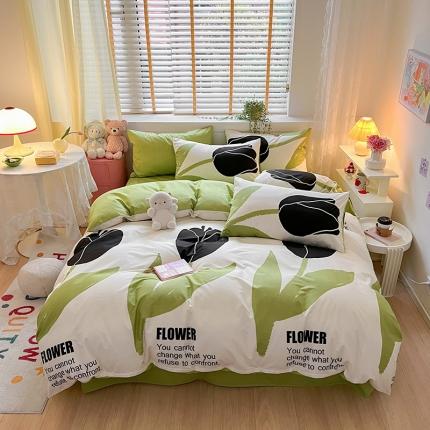 金丝鸟 2023春夏新品40s全棉13070花卉四件套 绿植