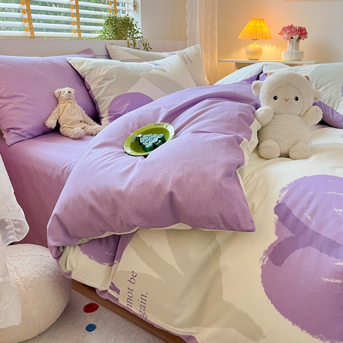 91家纺网 家纺一手货源 找家纺 金丝鸟 2023春夏新品40s全棉13070花卉四件套 美丽日记