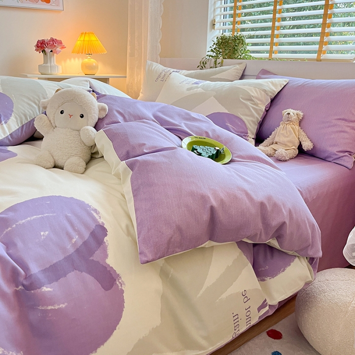 91家纺网 家纺一手货源 找家纺 金丝鸟 2023春夏新品40s全棉13070花卉四件套 美丽日记