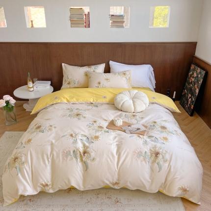 91家纺网 家纺一手货源 找家纺 时年 2023新款全棉小可爱系列四件套 向阳花