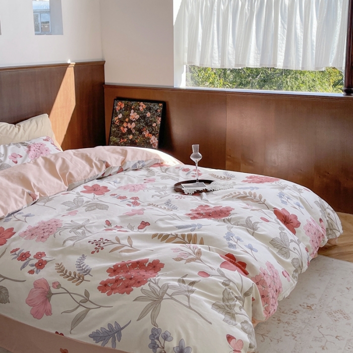 91家纺网 家纺一手货源 找家纺 时年 2023新款全棉小可爱系列四件套 丹青