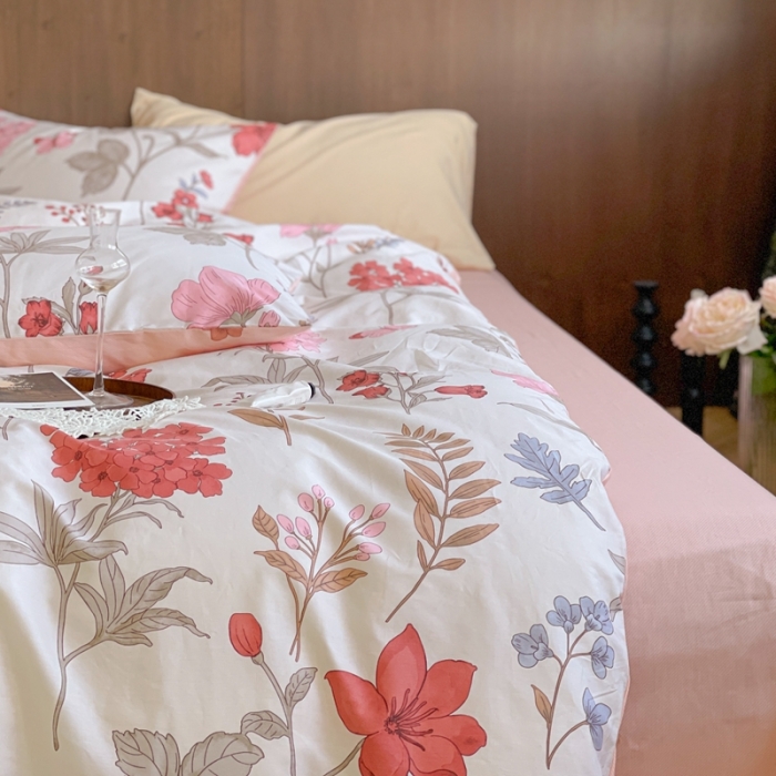 91家纺网 家纺一手货源 找家纺 时年 2023新款全棉小可爱系列四件套 丹青