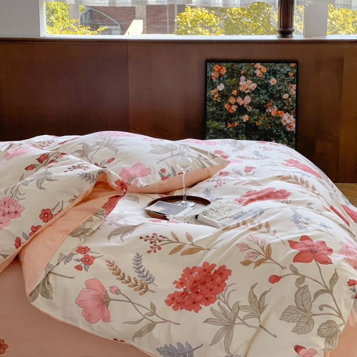 91家纺网 家纺一手货源 找家纺 时年 2023新款全棉小可爱系列四件套 丹青