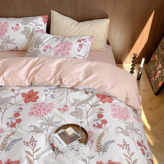 91家纺网 家纺一手货源 找家纺 时年 2023新款全棉小可爱系列四件套 丹青