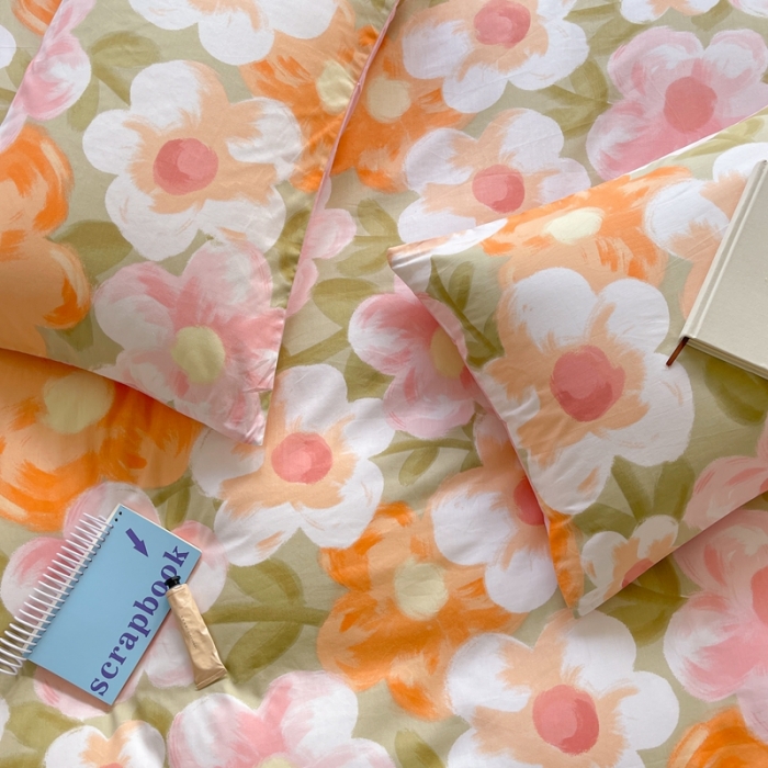 91家纺网 家纺一手货源 找家纺 时年 2023新款全棉小可爱系列四件套 花花世界