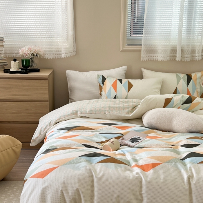 91家纺网 家纺一手货源 找家纺 时年 2023新款全棉小可爱系列四件套 青春故事