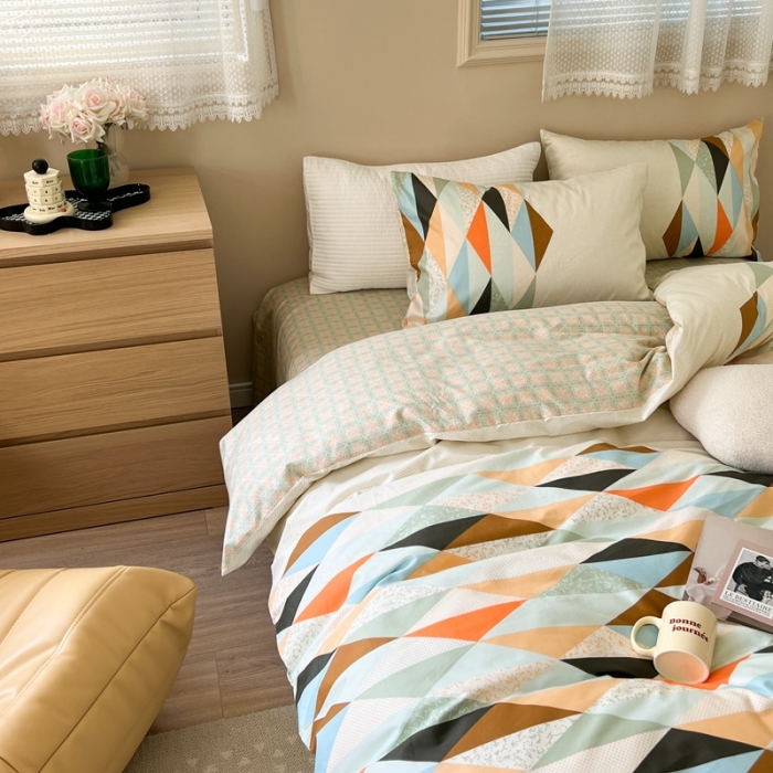 91家纺网 家纺一手货源 找家纺 时年 2023新款全棉小可爱系列四件套 青春故事