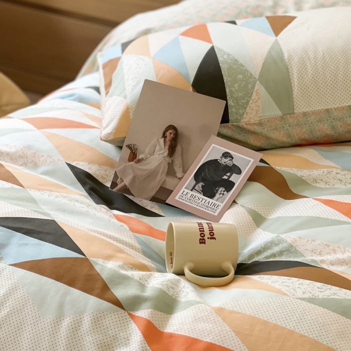 91家纺网 家纺一手货源 找家纺 时年 2023新款全棉小可爱系列四件套 青春故事