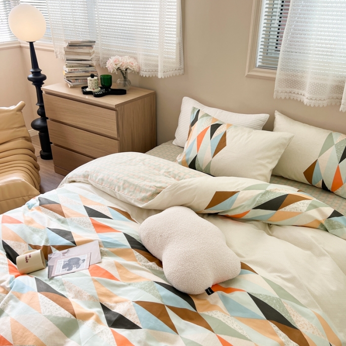 91家纺网 家纺一手货源 找家纺 时年 2023新款全棉小可爱系列四件套 青春故事