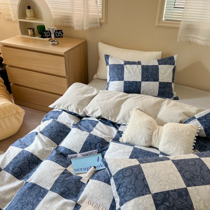 91家纺网 家纺一手货源 找家纺 时年 2023新款全棉小可爱系列四件套 祥云图