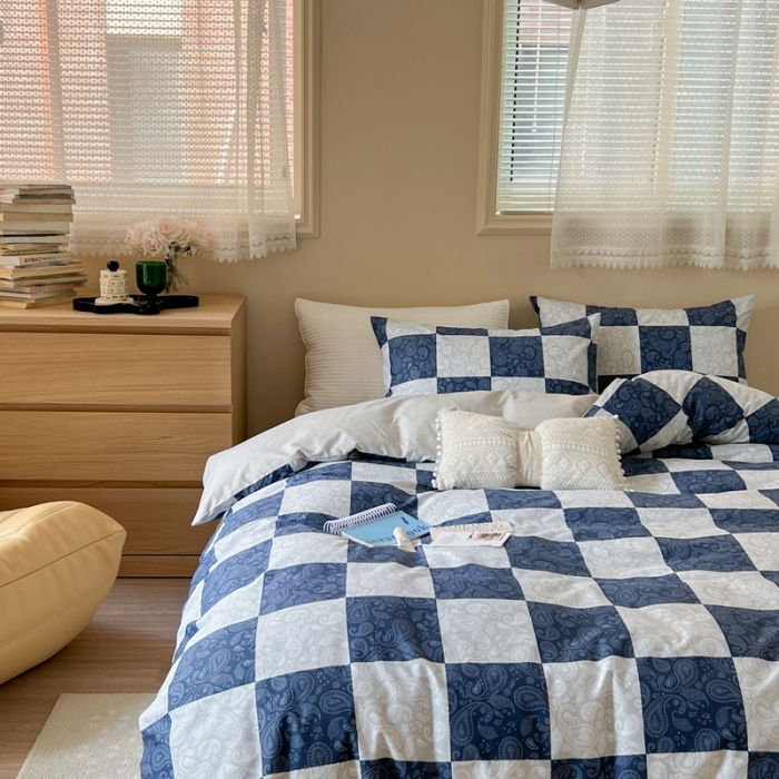 91家纺网 家纺一手货源 找家纺 时年 2023新款全棉小可爱系列四件套 祥云图