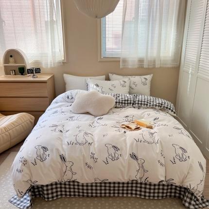 时年 2023新款全棉小可爱系列四件套 星空兔