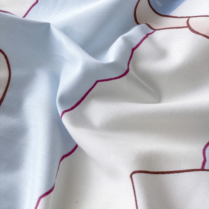 91家纺网 家纺一手货源 找家纺 感遇2022新款全棉印花四件套系列 扑克小兔