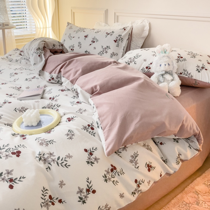 91家纺网 家纺一手货源 找家纺 感遇2022新款全棉印花四件套系列 盛夏