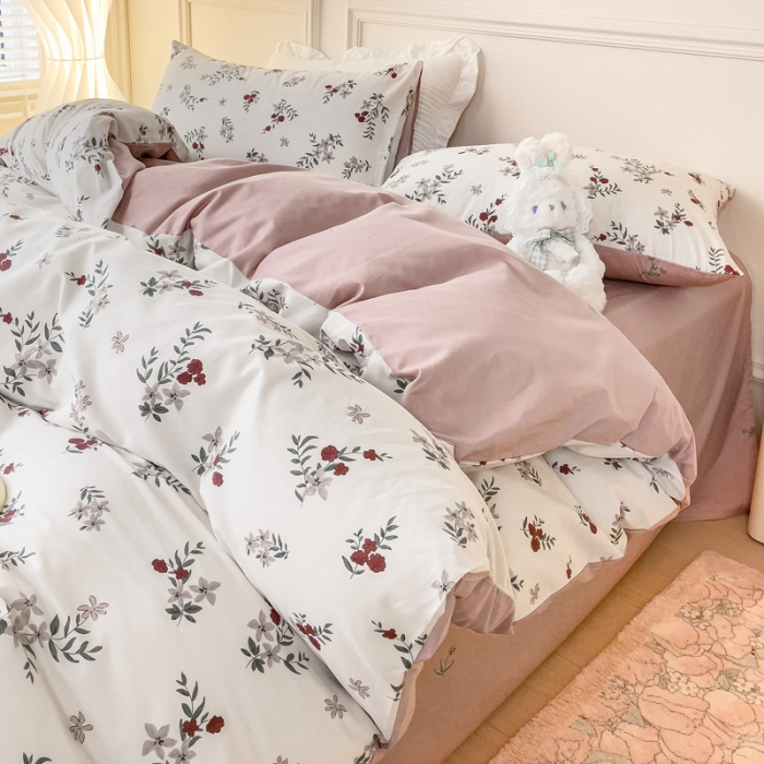 91家纺网 家纺一手货源 找家纺 感遇2022新款全棉印花四件套系列 盛夏