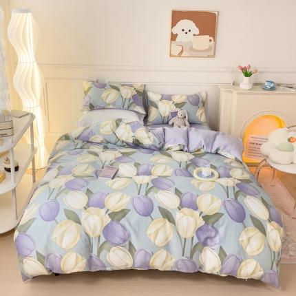 感遇2022新款全棉印花四件套系列 郁金香