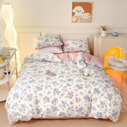 感遇2022新款全棉印花四件套系列 兔公主