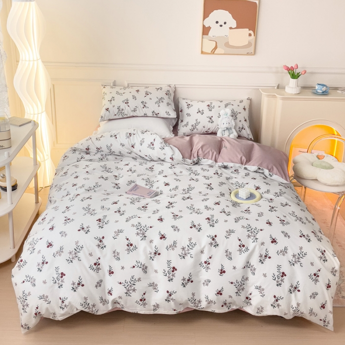 91家纺网 家纺一手货源 找家纺 感遇2022新款全棉印花四件套系列 盛夏