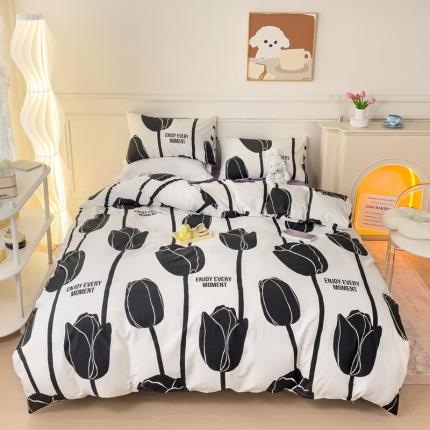 感遇2022新款全棉印花四件套系列 魅紫郁金香