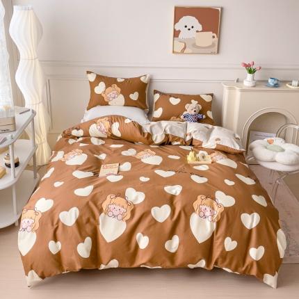 感遇2022新款全棉印花四件套系列 花花爱心
