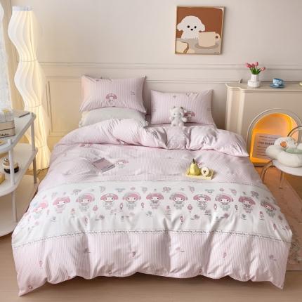 感遇2022新款全棉印花四件套系列 粉色甜心