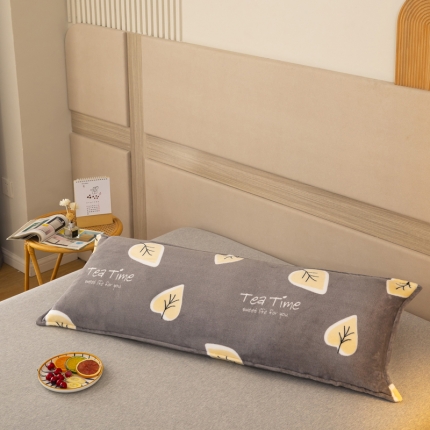 91家纺网 家纺一手货源 找家纺 喜相逢家纺 D14-法兰绒双人枕套-印花长枕套