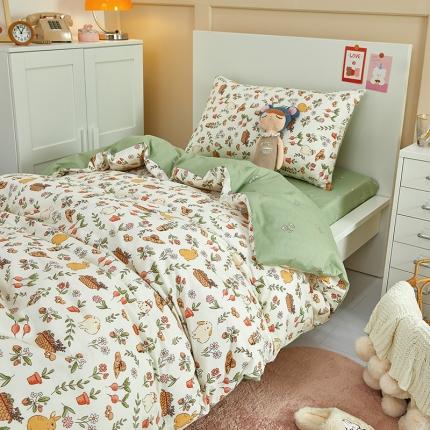 91家纺网 家纺一手货源 找家纺 （总）金丝鸟 2022新款全棉斜纹13370三件套