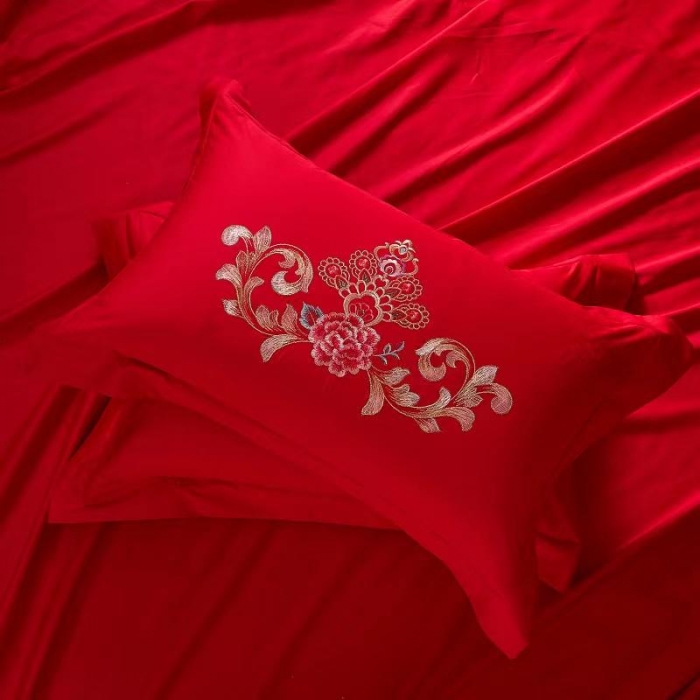 91家纺网 家纺一手货源 找家纺 丰淘 2023新款婚庆枕套 锦上添花