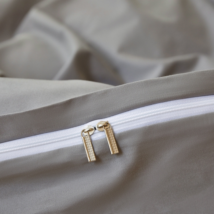 91家纺网 家纺一手货源 找家纺 怡家居 2022新款全棉100支磨毛四件套 铂金灰