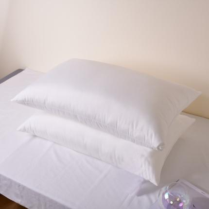 五星级酒店宾馆单人民宿全棉纯棉家用一对枕头白色护颈椎助睡眠枕芯9