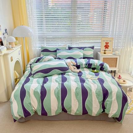 91家纺网 家纺一手货源 找家纺 总麦伦家居 2023新款全棉简约个性北欧系列四件套-第 一组