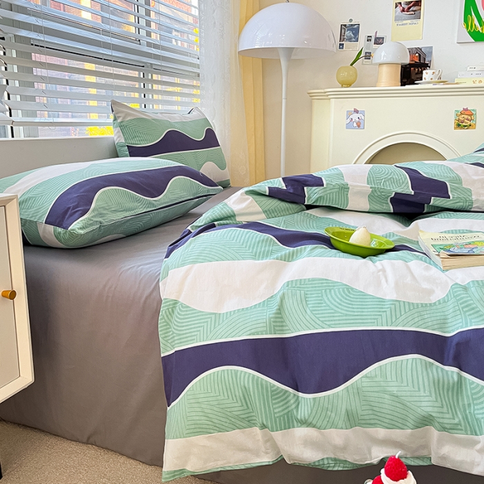 91家纺网 家纺一手货源 找家纺 麦伦家居 2023新款全棉简约个性北欧系列四件套-第 一组 诺曼帝