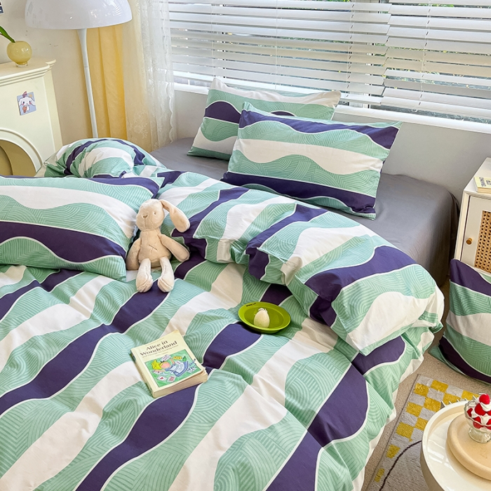 91家纺网 家纺一手货源 找家纺 麦伦家居 2023新款全棉简约个性北欧系列四件套-第 一组 诺曼帝