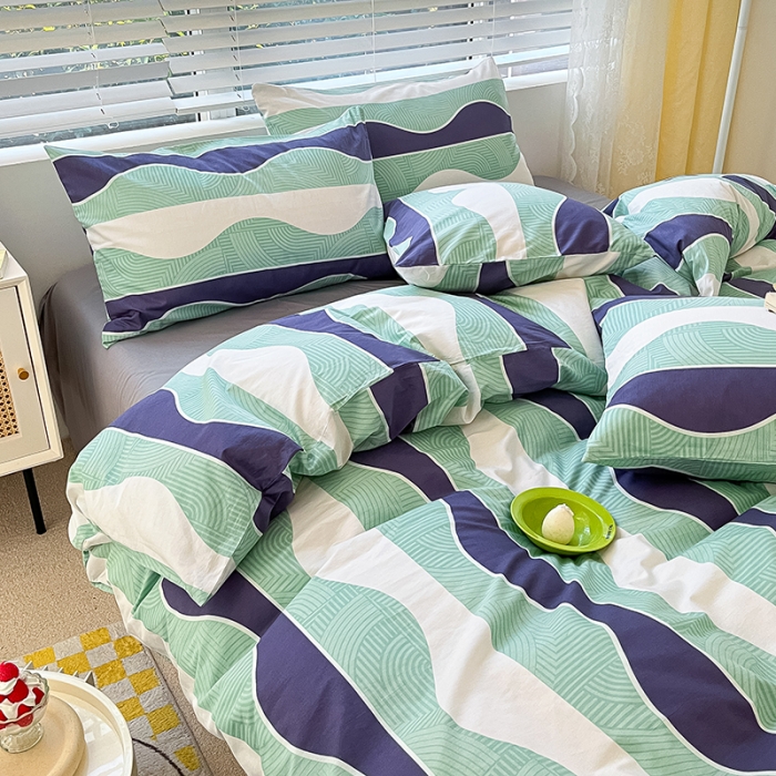 91家纺网 家纺一手货源 找家纺 麦伦家居 2023新款全棉简约个性北欧系列四件套-第 一组 诺曼帝