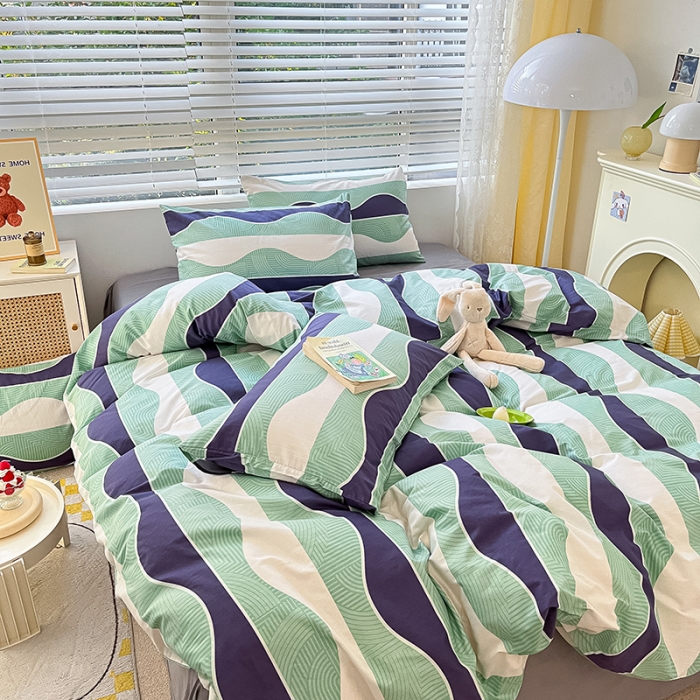 91家纺网 家纺一手货源 找家纺 麦伦家居 2023新款全棉简约个性北欧系列四件套-第 一组 诺曼帝