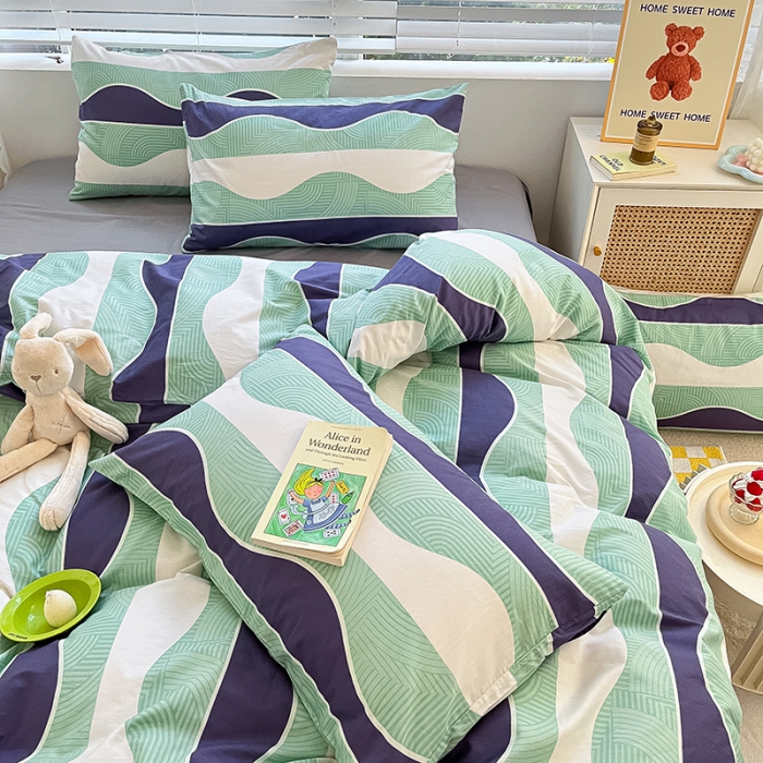 91家纺网 家纺一手货源 找家纺 麦伦家居 2023新款全棉简约个性北欧系列四件套-第 一组 诺曼帝